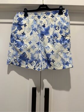 Louis Vuitton White and Blue Monogram Bathing Suit